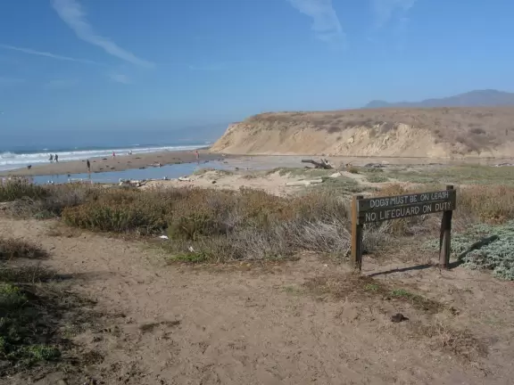 A wild, pretty beach with a great playground and snack shop.