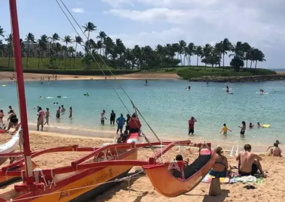 Ko Olina Beach, or KoOlina Beach, has four manmade perfect-looking beaches with calm water where kids can swim and play.