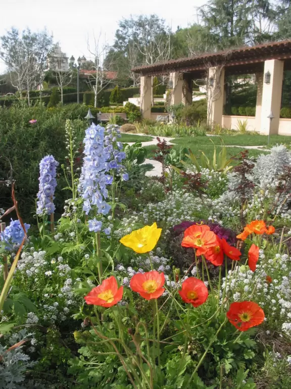 A lovely short stroll through gardens fashioned after English, French, Italian, Japanese, and California mission gardens.