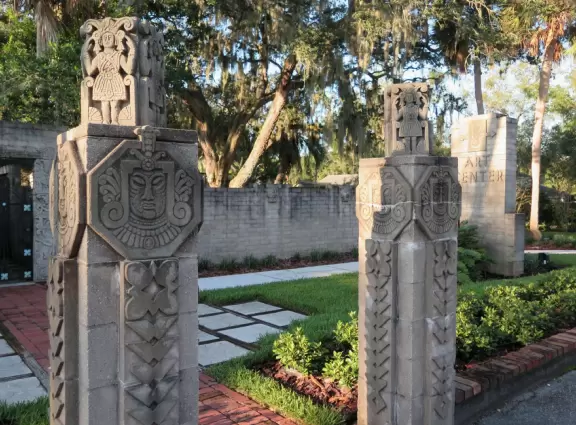 There is a peaceful, beautiful feeling in the chapel and grounds of Maitland Art Center.