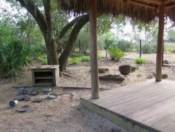 World-class garden with pink marble tower on a pond, giant lily pads, views from up high, and a magical wooded children's area.