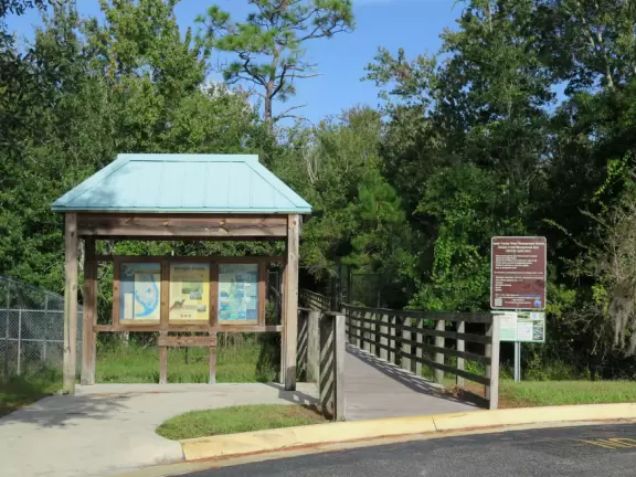 Half-mile trail through gorgeous cypress swamp.