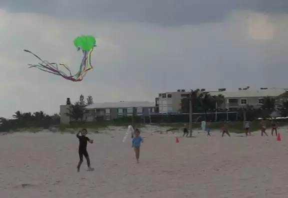 Beautiful beach with an abundance of white sand, lifeguards, gazebos in a park before the beach, and a seagrape forest boardwalk to get to the beach.
