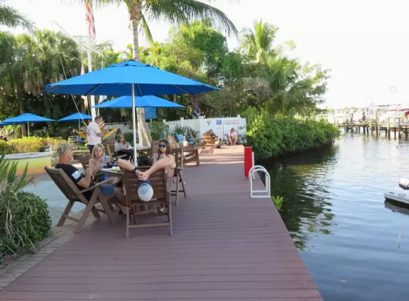 Beautiful boardwalk along the intracoastal in downtown Stuart.