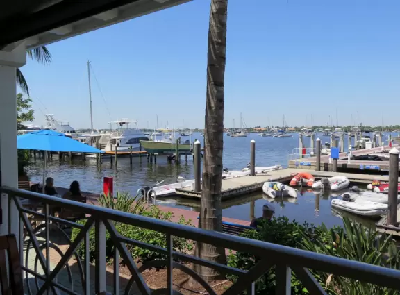 Beautiful boardwalk along the intracoastal in downtown Stuart.
