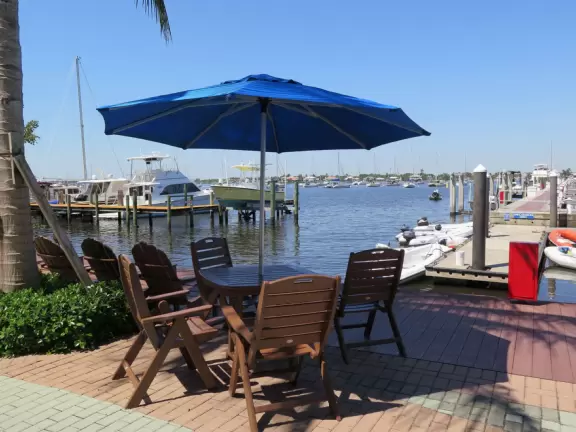 Beautiful boardwalk along the intracoastal in downtown Stuart.