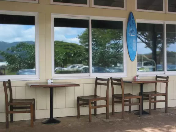 Old plantation town with surf shops, art galleries, and restaurants.