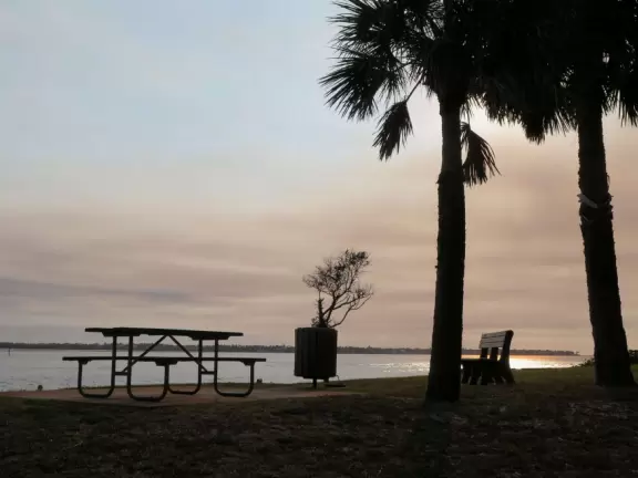 Beautiful park with wooden boardwalks jutting into the intracoastal, nature trail, and beach.