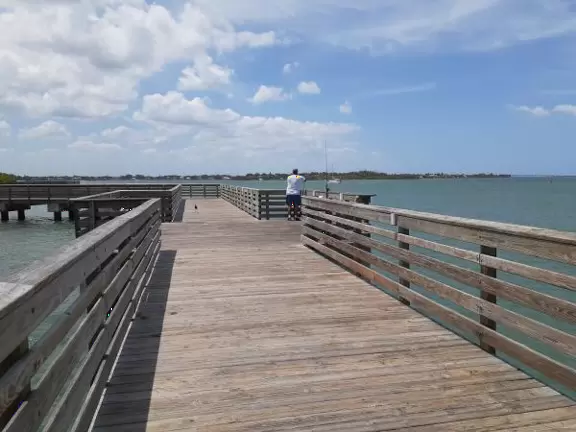 Beautiful park with wooden boardwalks jutting into the intracoastal, nature trail, and beach.