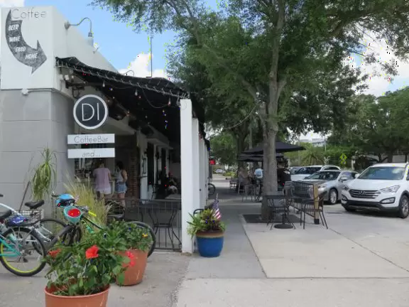 Two blocks of restaurants in a busy residential area near downtown Tampa.