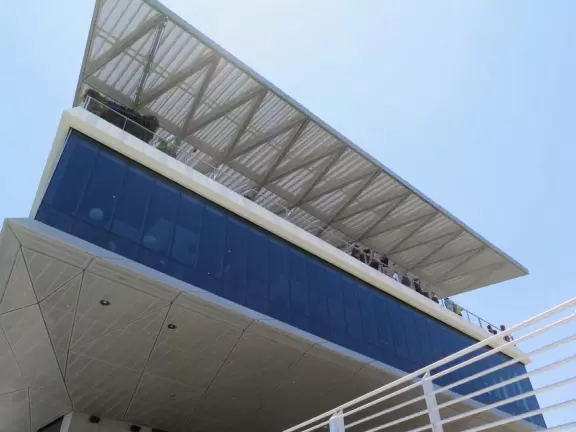 Amazing new development with gorgeous modern buildings, cafes, an incredible playground, and interesting lights at night.