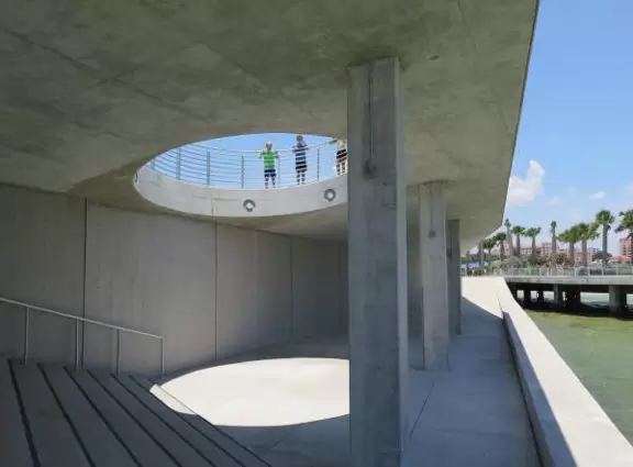 Amazing new development with gorgeous modern buildings, cafes, an incredible playground, and interesting lights at night.