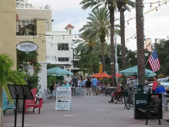 Amazing new development with gorgeous modern buildings, cafes, an incredible playground, and interesting lights at night.