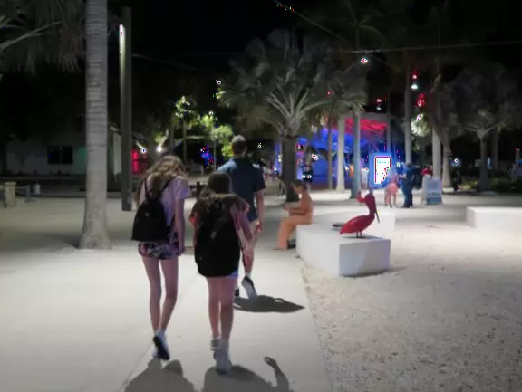 Amazing new development with gorgeous modern buildings, cafes, an incredible playground, and interesting lights at night.