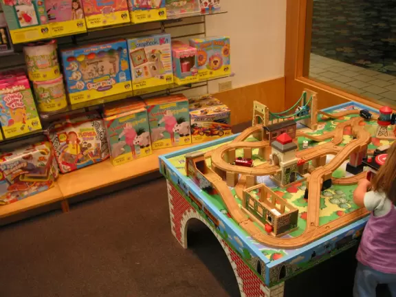 Indoor mall that is a lot of fun for kids.