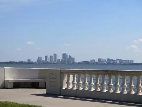 Waterfront walk with expansive views.