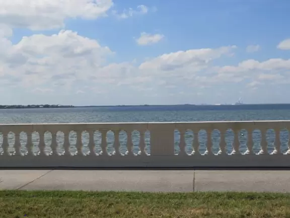 Waterfront walk with expansive views.