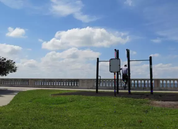 Waterfront walk with expansive views.