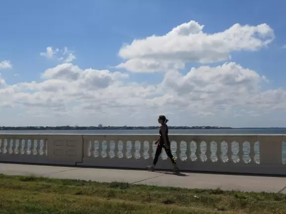 Waterfront walk with expansive views.