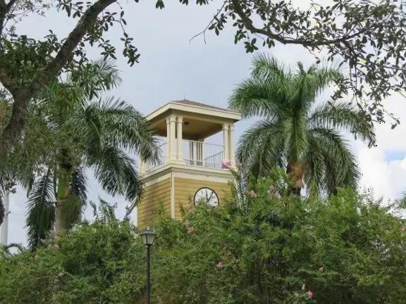 Master-planned community with lovely shady walking paths alongside sunlit forest areas with gopher tortoises.
