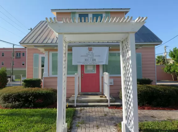 Historic main strip that looks dowdy from a distance but is actually very nice up close! Incredible waterfront stage and boardwalk!