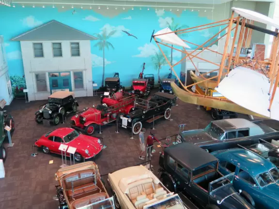 Large modern museum with high-tech historic car exhibit, great temporary exhibits, and baseball card room.