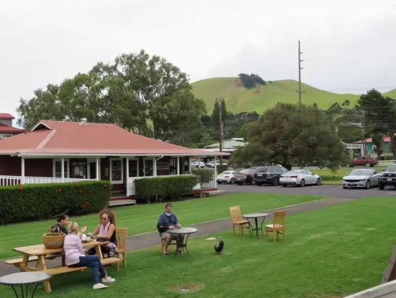 Waimea town has misty green hills, two adorable churches, a wooden playground with gorgeous views, and lovely countryside drives.