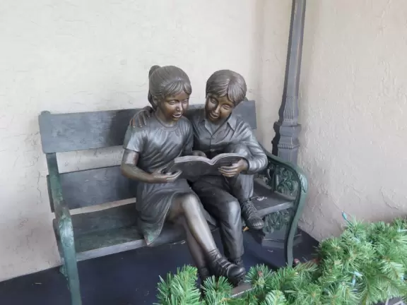 Historic main strip that looks dowdy from a distance but is actually very nice up close! Incredible waterfront stage and boardwalk!