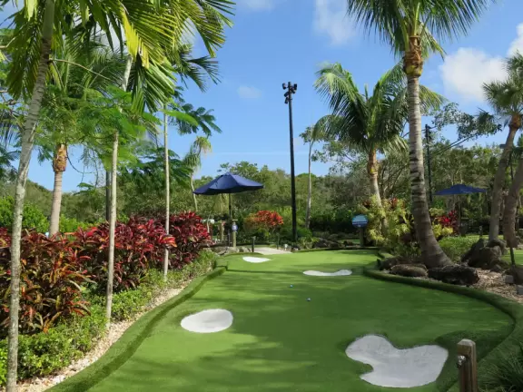 Development with restaurants that cater to the baseball fans that come to spring training games at Roger Dean Stadium, plus a taco cafe, Cuban cafe, and a great coffee shop.