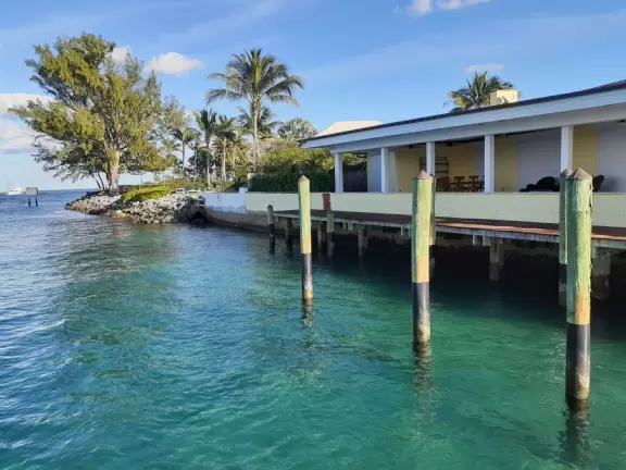 Crystal clear water and views of Peanut Island and the Palm Beach Inlet.