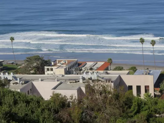 Gorgeous spot on the UC San Diego campus with pier, beach, park overlooking the beach, cafe, and coffee shop.