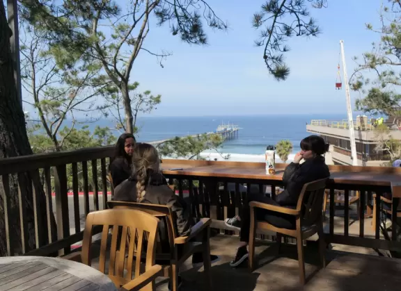 Gorgeous spot on the UC San Diego campus with pier, beach, park overlooking the beach, cafe, and coffee shop.
