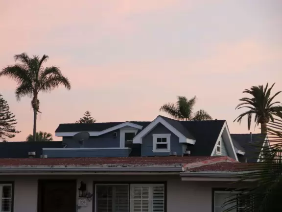 A walk among tropical trees and flowers, and the sweetest houses.
