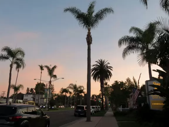 Cute little town with plenty of green and a beach feel.