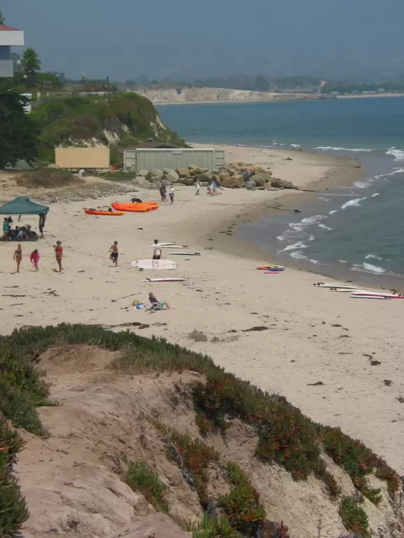 The surfing beach at UCSB- a pretty spot.