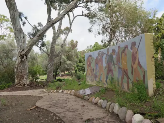 Lovely park atop a high hill, with Spanish presidio (fort) and monuments to early European settlers in California, plus flowers and gorgeous trees.