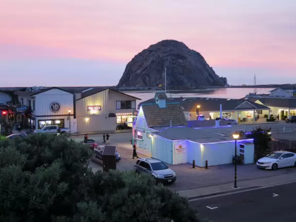 A delightful rock, beautiful wildlife, peaceful idyllic estuary, imaginative playground, and colorful little town.