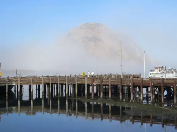 A delightful rock, beautiful wildlife, peaceful idyllic estuary, imaginative playground, and colorful little town.