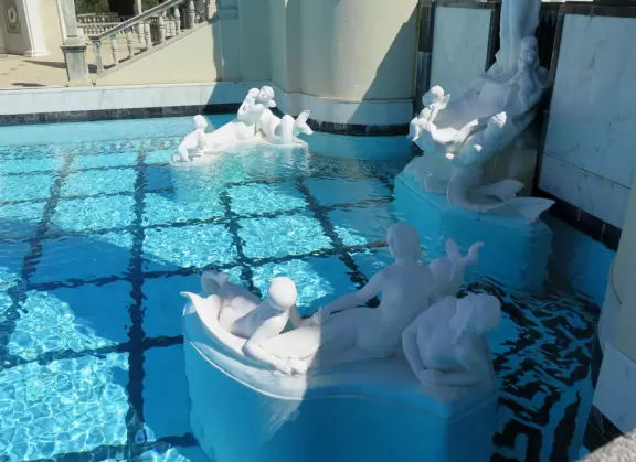 Hearst Castle is like a dream! High, high above the sea!