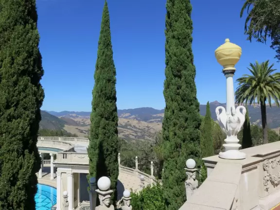 Hearst Castle is like a dream! High, high above the sea!