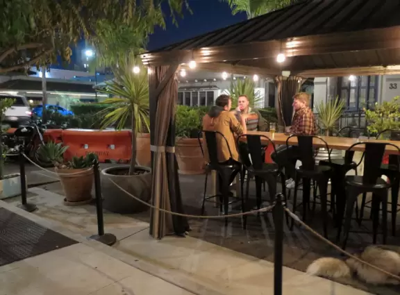 SB Public Market is a hip indoor space with cafes, and outdoor seating by a Spanish courtyard with views of quaint Victoria Court.