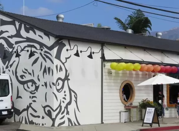 Hip area with wine bars, cafes, and bakeries, where you can sit on a patio surrounded by ivy-covered walls.