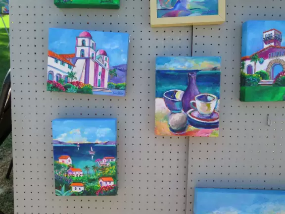 A remarkably pretty planned park with a stream that runs through it, lots of plants, an imaginative Spanish playground, and whale statues that spout water!