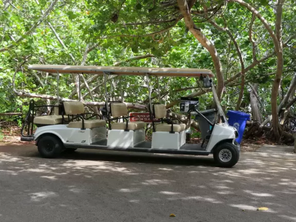 Gorgeous tropical area with brand-new nature center, tram ride on boardwalk over estuary, and beautiful beach.