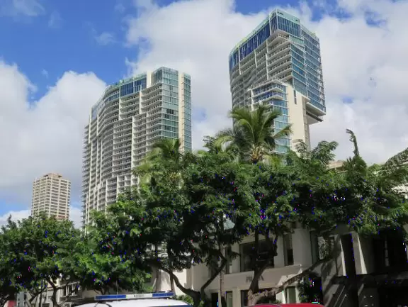 Main street in Waikiki where you can shop for tropical treats.