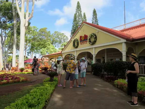 Delicious pineapple whip cones, train ride, garden tour, and world's largest maze!