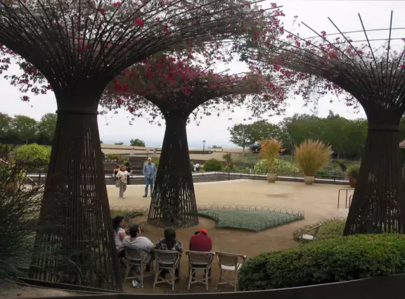 A massive architectural achievement with great views of LA, beautiful gardens, and a cool free monorail that takes you up!