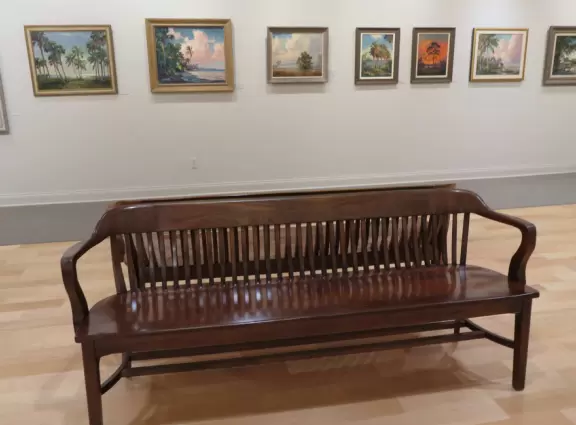 High deck where you can watch manatees in the canal.
