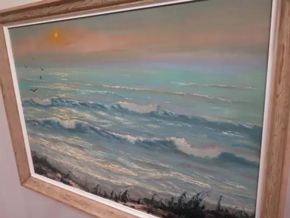 High deck where you can watch manatees in the canal.