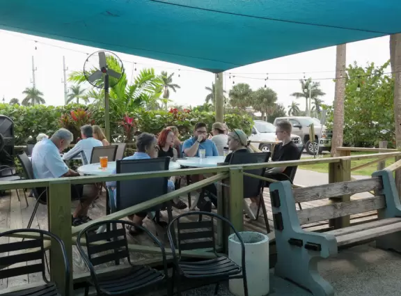 Sleepy, modest town. Good place to start a drive down Indian River Rd, or to enjoy a coffee at Old Florida Coffee Co, the most attractive spot in town.